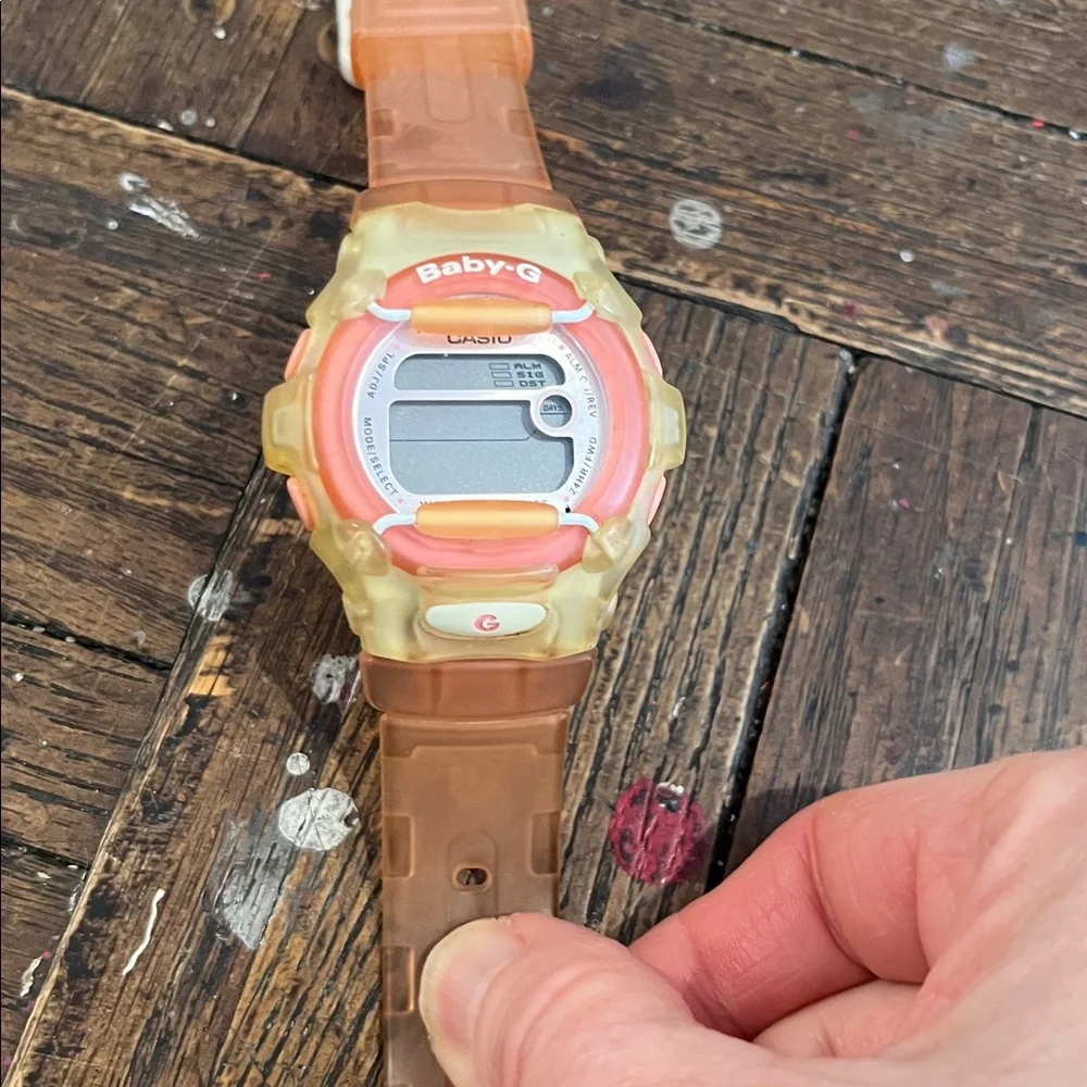 Casio Baby-G Pink and Translucent Cream Digital Sports Watch